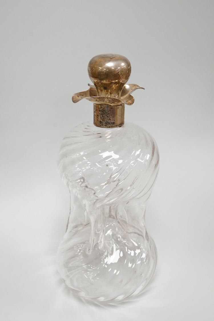 A quantity of assorted silver collectables and other items including a Victorian pieced silver dish by William Comyns & Sons, Ltd, London, 1896, 19.7cm, a silver mounted glass decanter and stopper, same maker, London, 18